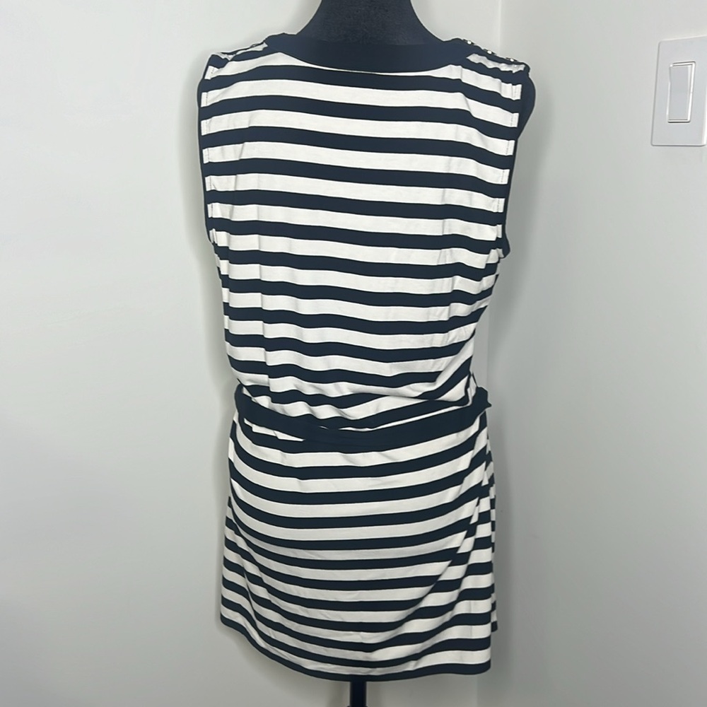 White House Black market women’s V-neck tank top black-and-white size large - Picture 8 of 8